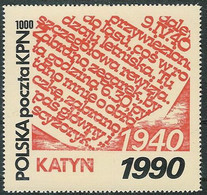 Poland SOLIDARITY (S064): KPN Katyn (3) - Solidarnosc Labels