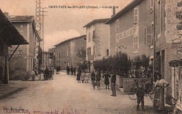 St Saint-Paul-les-Romans (Drôme) La Grande Rue, Hôtel Du Canon D'Or - Edition Mallet - Carte De 1915 - Other & Unclassified