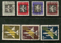 GERMAN DEMOCRATIC REPUBLIC   Scott # C 1-7 USED (CONDITION AS PER SCAN) (Stamp Scan # 990-13) - Correo Aéreo