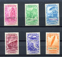 1938.CABO JUBY .EDIFIL.BENEFICENCIA.EDIFIL 1/6**.NUEVOS SIN FIJASELLOS(MNH).CATALOGO 105€ - Kaap Juby