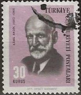 TURKEY 1966 Cultural Celebrities - 30k. K. Akdik FU - Usati