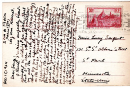 70781 - Frankreich - 1934 - 90c Le Puy EF A AnsKte PARIS -> St Paul, MN (USA) - Storia Postale