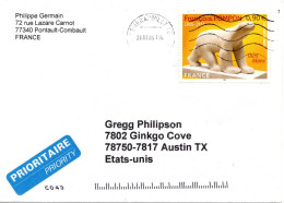 70783 - Frankreich - 2006 - €0,90 Eisbaer EF A LpBf EMERAINVILLE -> Austin, TX (USA) - Covers & Documents