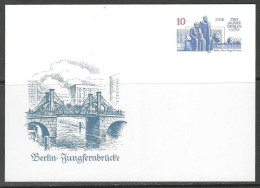 CP - Entier - 750 Jahre Berlin - Jungfernbrücke. - Postcards - Mint