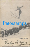 215808 SWITZERLAND SPORTS WINTER COSTUMES SKY LEAP CIRCULATED TO MONTE CARLO  POSTAL POSTCARD - Port