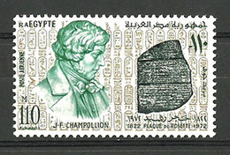 Egypt - 1972 - Champollion, Rosetta Stone Hieroglyphics, Sesquicentennial Of The Deciphering Of Egyptian Hierog. - MNH** - Aegyptologie