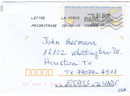 70797 - Frankreich - 2010 - €0,85 ATM EF A Bf 24314A -> Houston, TX (USA) - 2010-... Geïllustreerde Frankeervignetten