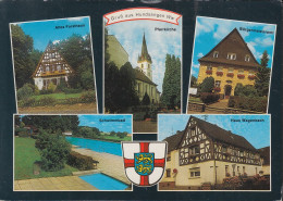 D-56414 Hundsangen - Westerwald - Alte Ansichten - Schwimmbad - Kirche - Haus Wagenbach - Bürgermeisteramt - Montabaur
