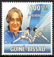 GUINEA-BISSAU 2010 - 1v - MNH - Fencing - Ilaria Salvatori - Italy - Escrime Esgrima Scherma Fechten ограждение 击剑 - Esgrima