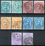 ⁕ ITALY 1879 ⁕ King Umberto I. Mi.37-40 & Mi.42 ⁕ 10v Used - See Scan - Oblitérés