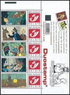 DUOSTAMP** / MYSTAMP**-  Tintin / Kuifje / Tim - Le Temple Du Soleil / De Zonnetempel / Der Tempel Der Sonne - (Hergé) - Philabédés (cómics)