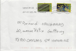 Lettre Avec Deux Timbres Adhésifs N°A1950 Et A1951 : Cultures Maraichères Et Marais Salants (oblitération Du 20/01/2023) - Storia Postale