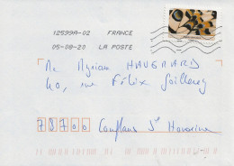 Timbre Seul Sur Lettre N°A1806 Effet Papillon (oblitération Du 05/08/2020) - Storia Postale