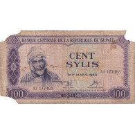 Billet, Guinée, 100 Sylis, 1960, 1960-03-01, KM:19, B - Guinea