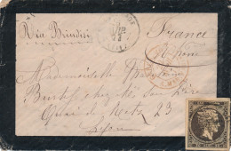 LSC Pour Lyon 1877 30 L  Salles 953 TB. - Storia Postale