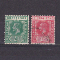 SIERRA LEONE 1912, SG #112-113, King George V, Part Set, Used - Sierra Leone (...-1960)