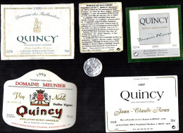QUINCY   LOT DE 4 ETIQUETTES DE VIN LOT  52 - Colecciones & Series