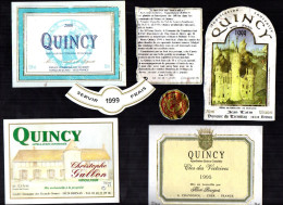 QUINCY   LOT DE 4 ETIQUETTES DE VIN LOT  53 - Collections & Sets