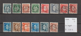 (TJ) Noorwegen 1950 - 14 Zegels (gest./obl./used) - Verzamelingen