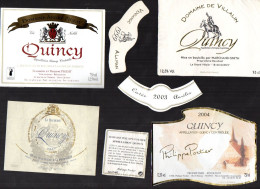 QUINCY   LOT DE 4 ETIQUETTES DE VIN LOT  54 - Colecciones & Series