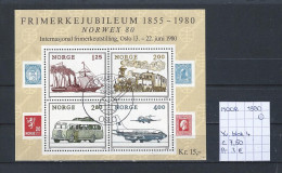 (TJ) Noorwegen 1980 - YT Blok 4 (gest./obl./used) - Blocks & Kleinbögen