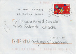 Timbre Seul Sur Lettre N°A2220 Féérique (oblitération Du 20/12/2022) - Lettres & Documents