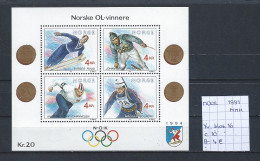 (TJ) Noorwegen 1991 - YT Blok 16 (postfris/neuf/MNH) - Blokken & Velletjes