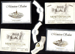 MENETOU SALON   LOT DE 4 ETIQUETTES DE VIN LOT  57 - Collezioni & Lotti