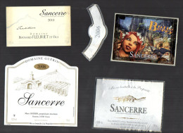 SANCERRE   LOT DE 4 ETIQUETTES DE VIN LOT  58 - Collezioni & Lotti