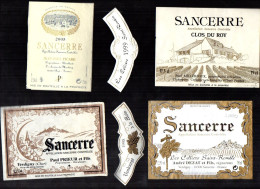 SANCERRE   LOT DE 4 ETIQUETTES DE VIN LOT  60 - Collections & Sets