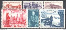 Monaco 1947 Unif. A22/27 **/MNH VF - Luchtpost