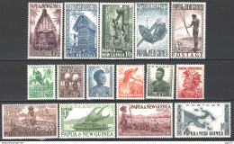 Papua E Nuova Guinea 1952 Y.T.1/15 **/MNH VF - Papua-Neuguinea
