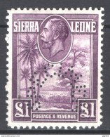 Sierra Leone 1932 Y.T.137 SPECIMEN */MH VF/F - Sierra Leone (...-1960)