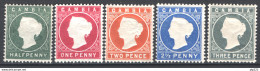 Gambia 1886 Y.T.12/16 */MH VF/F - Gambia (...-1964)