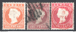 Gambia 1880 Y.T.5/7 O/Used VF/F - Gambia (...-1964)