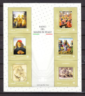 Italia   -  2023. Uffizi Firenze. Capolavori Di Leonardo, Botticelli, Verrocchio, Ghirlandaio.Blocco MNH - Museums