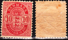 DENMARK 1895 Definitive: Arms In Oval. 10o Wide Perf, MHOG - Ongebruikt