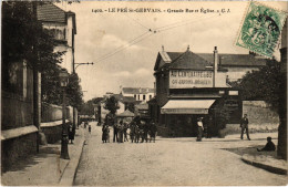 CPA LE PRE-SAINT-GERVAIS Grande Rue Et Eglise (1353305) - Le Pre Saint Gervais