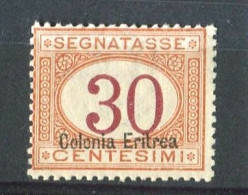 ERITREA 1920-26 SEGNATASSE 30 C. ** MNH - Erythrée