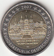 Germany, Moeda De 2 Euros De 2007 F, Meclenburg, Uncirculated - Other & Unclassified