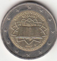 Germany, Moeda De 2 Euros De 2007 F, Treaty Of Roma, Uncirculated - Otros & Sin Clasificación