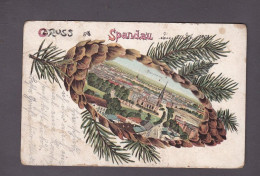 AK Gruss Aus Spandau  Panorama ( Chromo Lithographie En L'état 57332) - Spandau