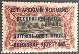 Ruanda Urundi 1916 Train Chemin De Fer Surchargé Overprinted EST AFRICAIN ALLEMAND OCCUPATION BELGE Yvert 33 * MH - Unused Stamps