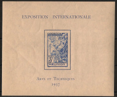 REUNION - 1937 - Bloc Feuillet BF N°YT. 1 - Exposition Internationale - Neuf * / MH VF - Blokken & Velletjes