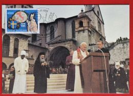 VATICANO VATIKAN VATICAN 1989 ASSISI ITALIA PELLEGRINAGGIO PAPA GIOVANNI PAOLO II POPE JOHN PAUL II VISITE - Storia Postale