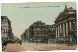 Bruxelles - Place De La Bourse Et Boulevard Anspach - Bruxelles-ville