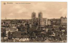 Bruxelles - Eglise Ste Gudule Et Panorama (Nels Série Bruxelles N° 100) - Bruxelles-ville