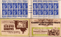 CARNET 365-C 5 PAIX "LOTERIE NATIONALE". (S. 40). Très Bon état, Bas Prix. - Old : 1906-1965