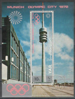 Yemen - SPORTS (Buildings In The Olympic City Of Munich, TV Tower), Stamped Sheet Mi:YE-AR BL145 (1970) - Yémen