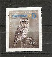 SLOVENIA 2014,NEW,NEU,FAUNA BIRDS,STRIX URALENSIS,URAL OWL,EULE,,HIBOU,,MNH - Slowenien